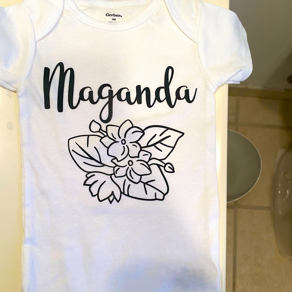 Tagalog onesie “beautiful”